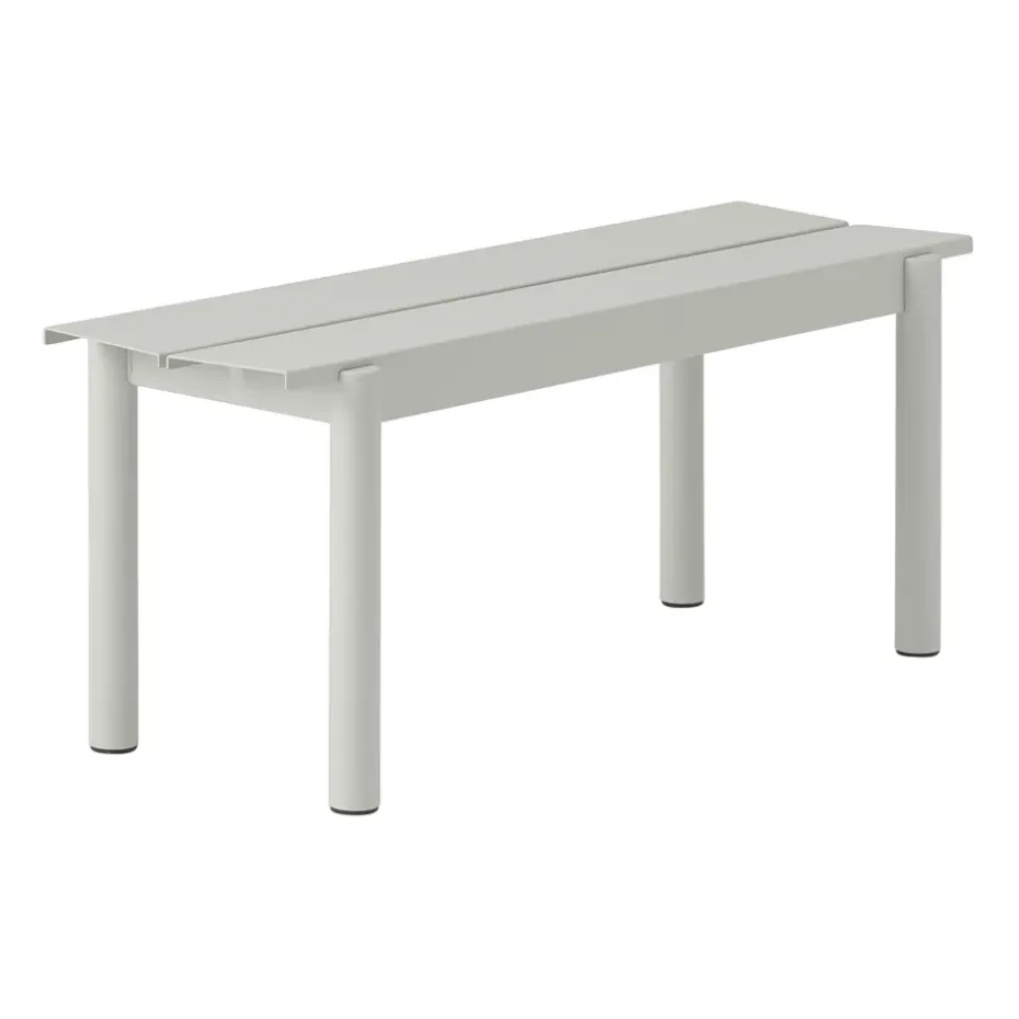 Banc Linear steel bench 110x34 cm, Grey (RAL 7044)