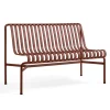 Banc Palissade Dining sans accoudoir, Iron red