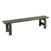 Banc Weekday 190x32 cm pin laqué, Olive