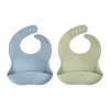 Bavoir en silicone Silly, 2 pièces’, Vert-bleu