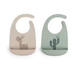 Bavoirs Lalee, lot de 2, Vert sable