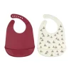 Bavoirs Lotta sur Bråkmakargatan, lot de 2, Rouge-blanc