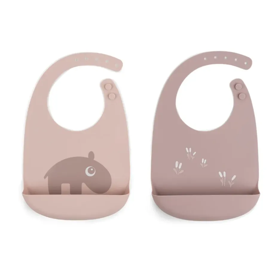 Bavoirs Ozzo, lot de 2, Poudre