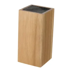 Bloc à couteaux carré en bois d’acacia Kini, 23,5x10,7x10,7 cm