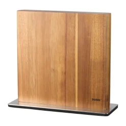 Bloc magnétique à couteaux Kira, Acier inoxydable-bois d’acacia FSC