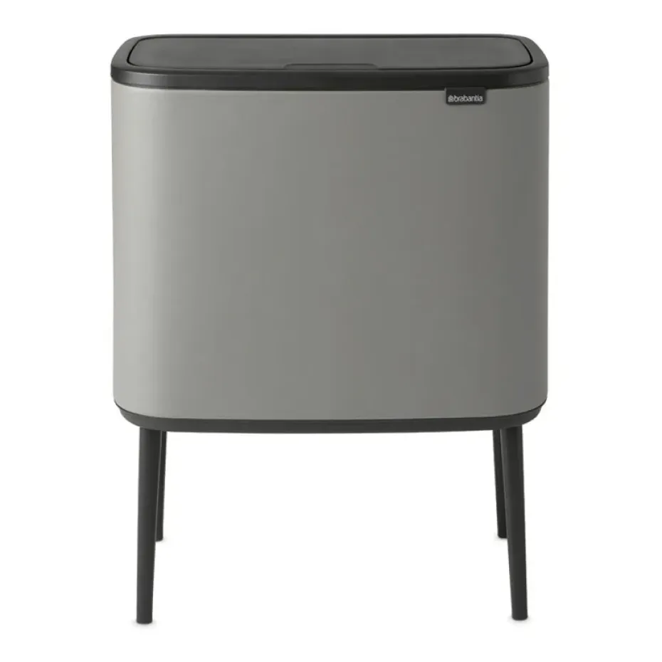 Bo Touch Bin 11+23 litres, Mineral concrete grey