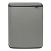 Bo Touch Bin 2x30 L, Mineral concrete grey