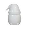 Bocal avec couvercle Eating Santa grand, Shiny white