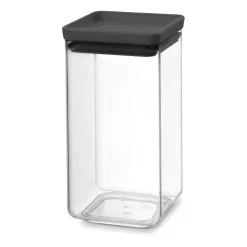 Bocal de rangement carré TASTY+ 1,6 L, Gris foncé