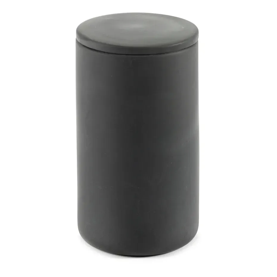 Bocal de stockage rond avec couvercle Cose haut Ø7 cm, Gris foncé