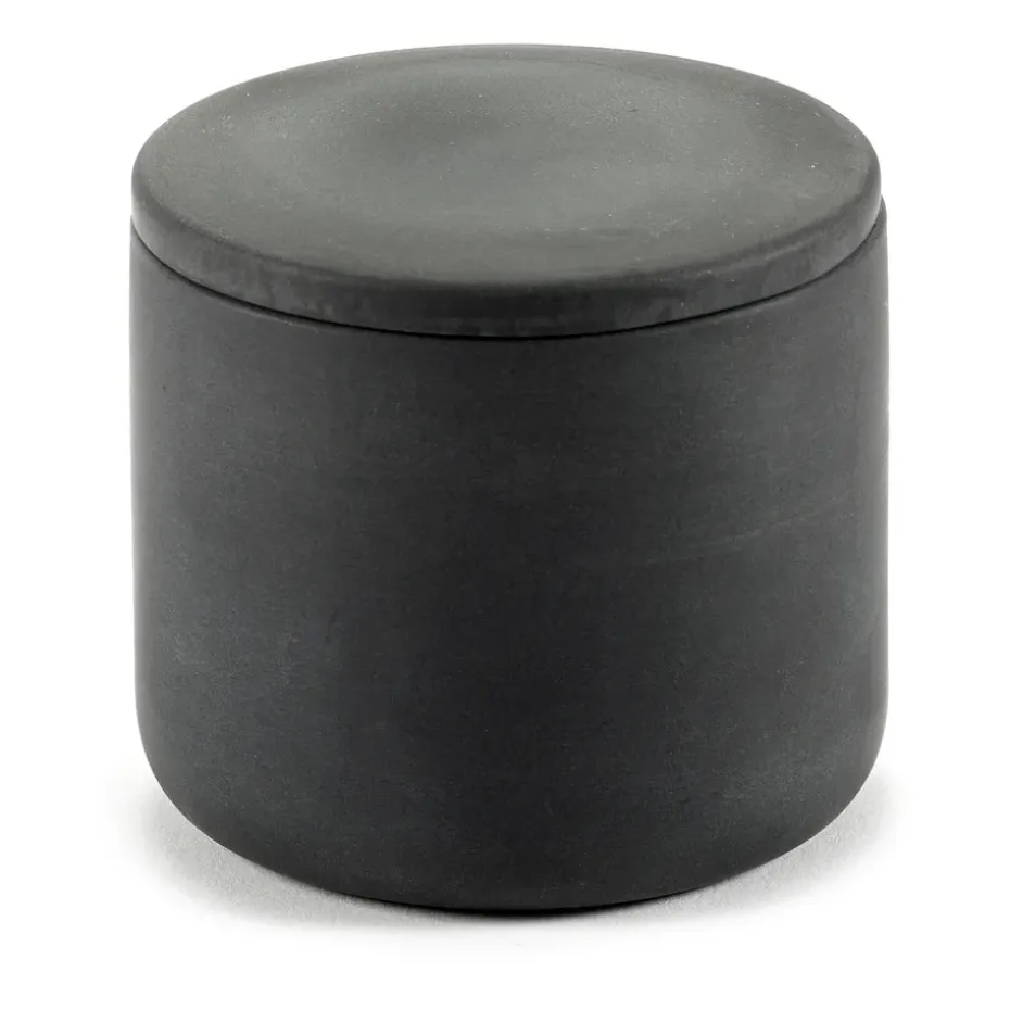 Bocal de stockage rond avec couvercle Cose S bas Ø7 cm, Gris foncé