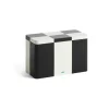 Bocal Tin Container medium, Black-off white