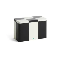 Bocal Tin Container medium, Black-off white