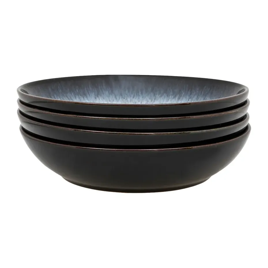 Bol à pâtes Halo 22cm Lot de 4, Bleu-gris-noir