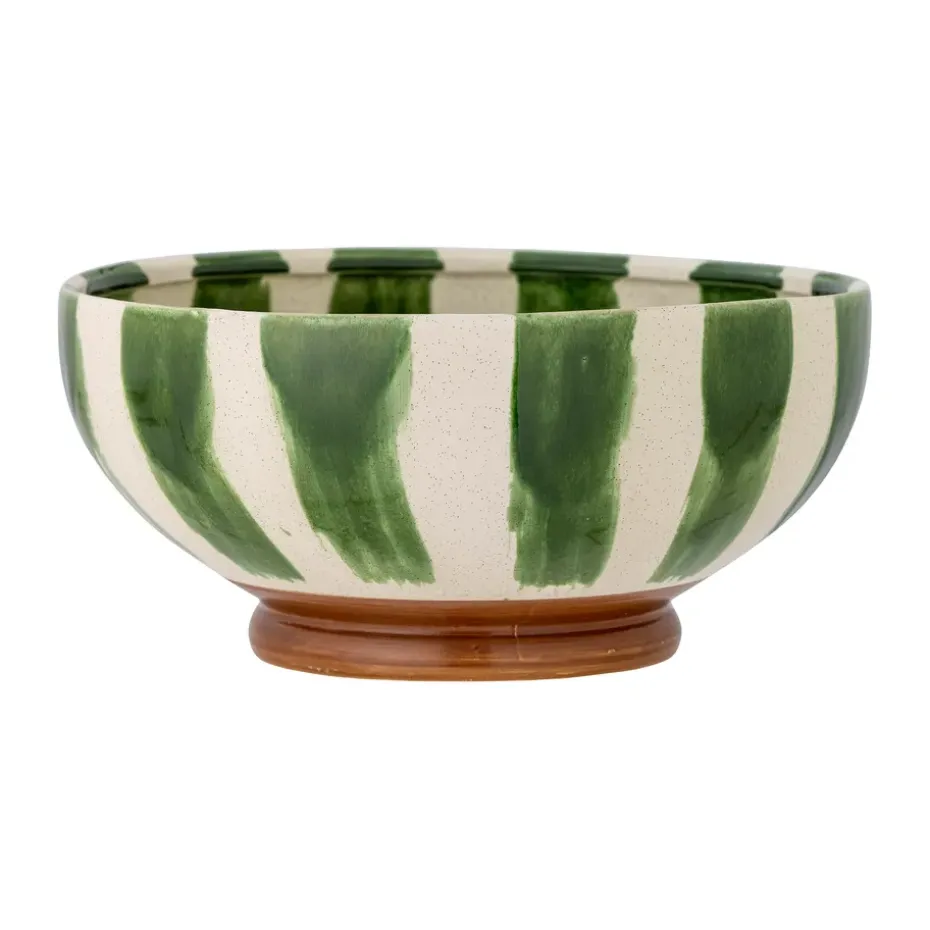 Bol de service Shakti Ø26 cm, Vert-blanc