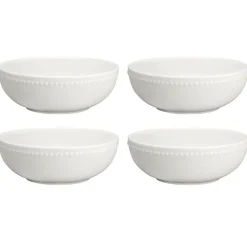 Bol Dots 60cl Lot de 4, Blanc cassé