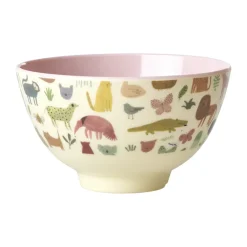 Bol en mélamine Rice small, Sweet Jungle Print-Soft Pink
