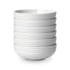 Bol Lines Ø16 cm Lot de 6, Blanc