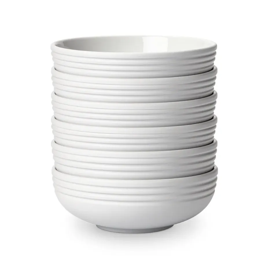 Bol Lines Ø16 cm Lot de 6, Blanc