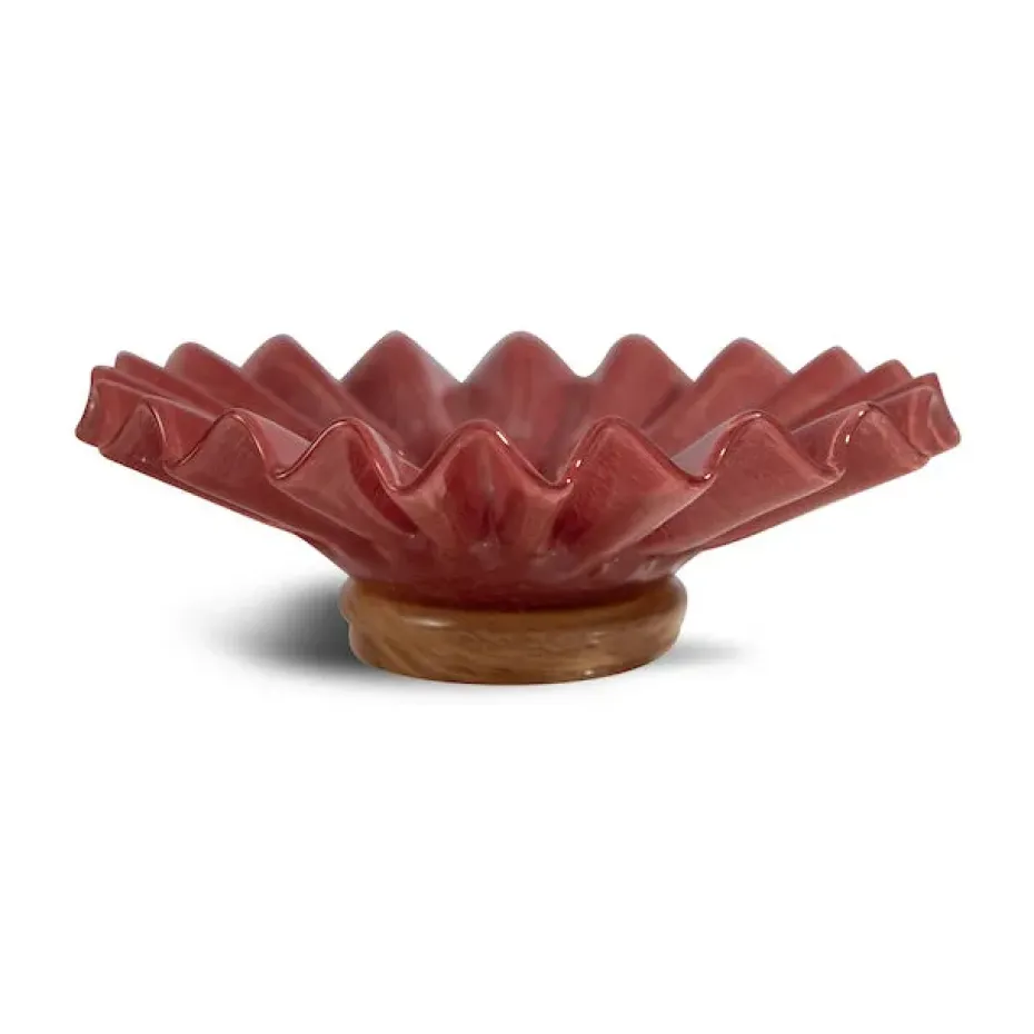 Bol Lori M Ø 18 cm, Bordeaux-beige
