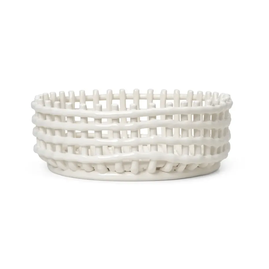 Bol tressé Ceramic, Off-white