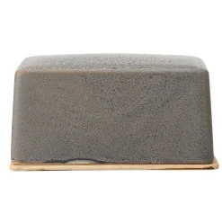 Boîte à beurre Kendra grès, Gris