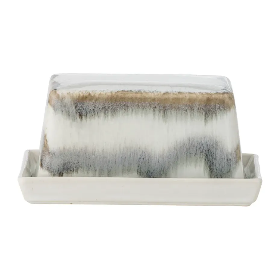 Boîte à beurre Paula 11,5x17,5 cm, Gris