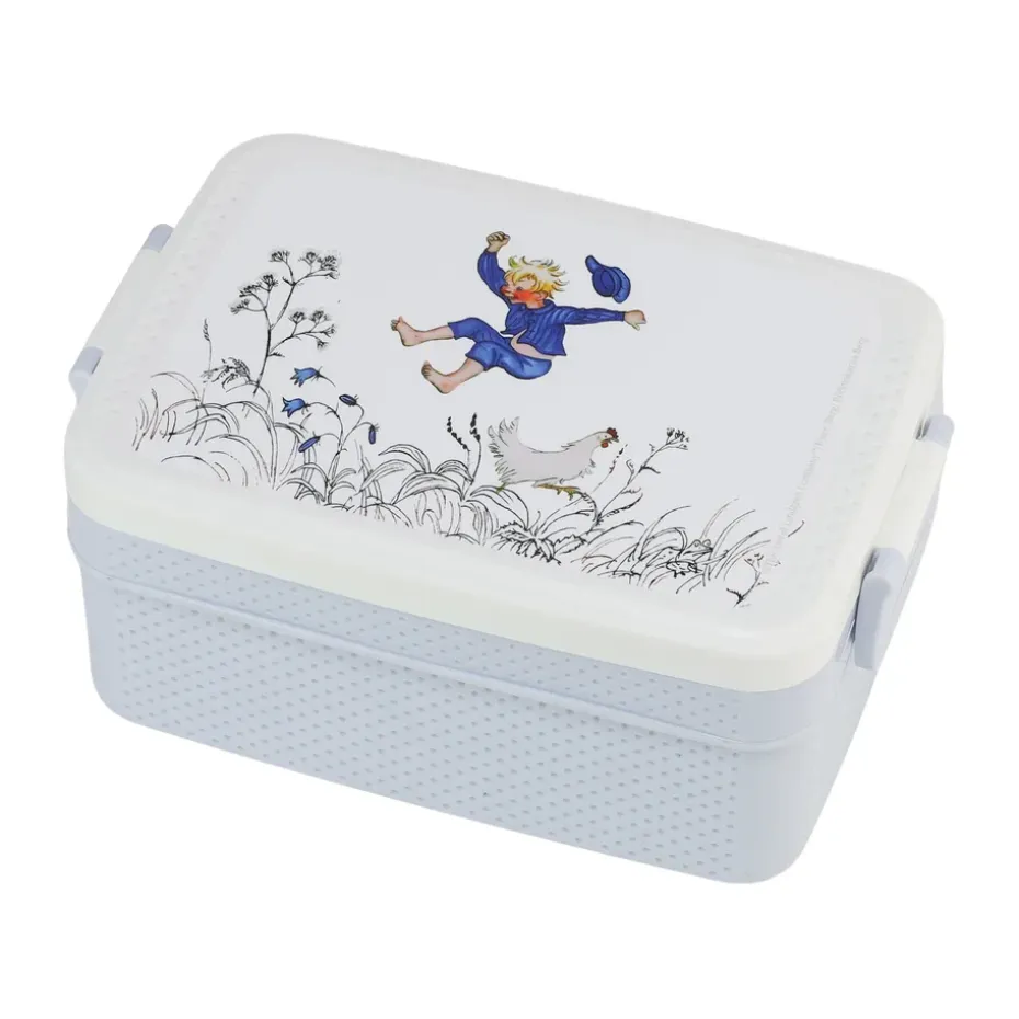 Boîte à déjeuner Emil i Lönneberga 8x18,5 cm, Bleu-blanc