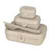 Boîte à déjeuner et couverts Pascal Ready, lot de 3, Nature desert sand
