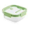 Boîte à lunch carrée en verre Lékué 1,1 L, Vert