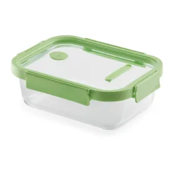 Boîte à lunch rectangulaire en verre Lékué 1,52 L, Vert