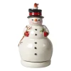 Boîte à musique bonhomme de neige Nostalgic Melody, Blanc