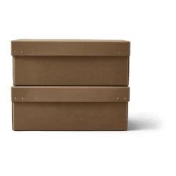 Boîte de rangement Ordinary 2 pièces, Marron