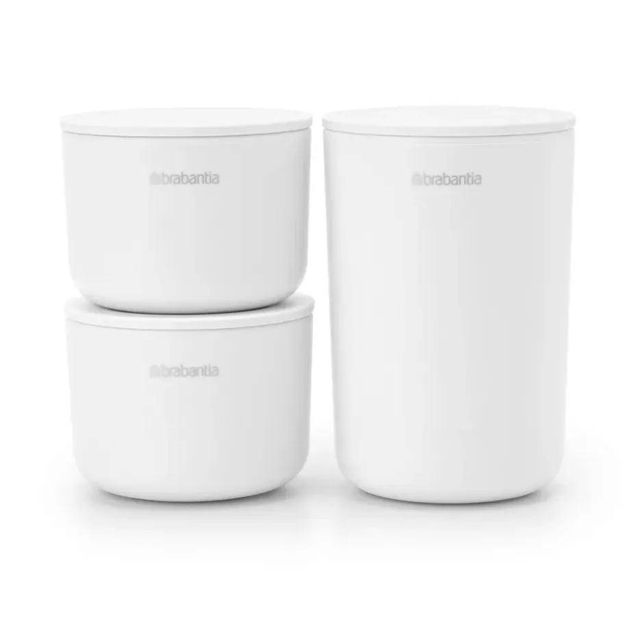 Boîtes de rangement ReNew Lot de 3, Blanc