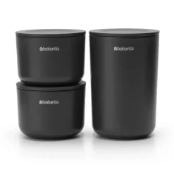 Boîtes de rangement ReNew Lot de 3, Gris foncé