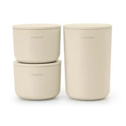 Boîtes de rangement ReNew Lot de 3, Soft Beige