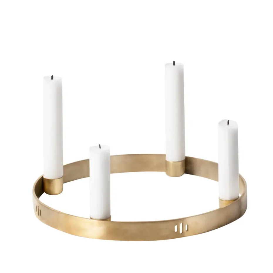Bougeoir Circle laiton, petit