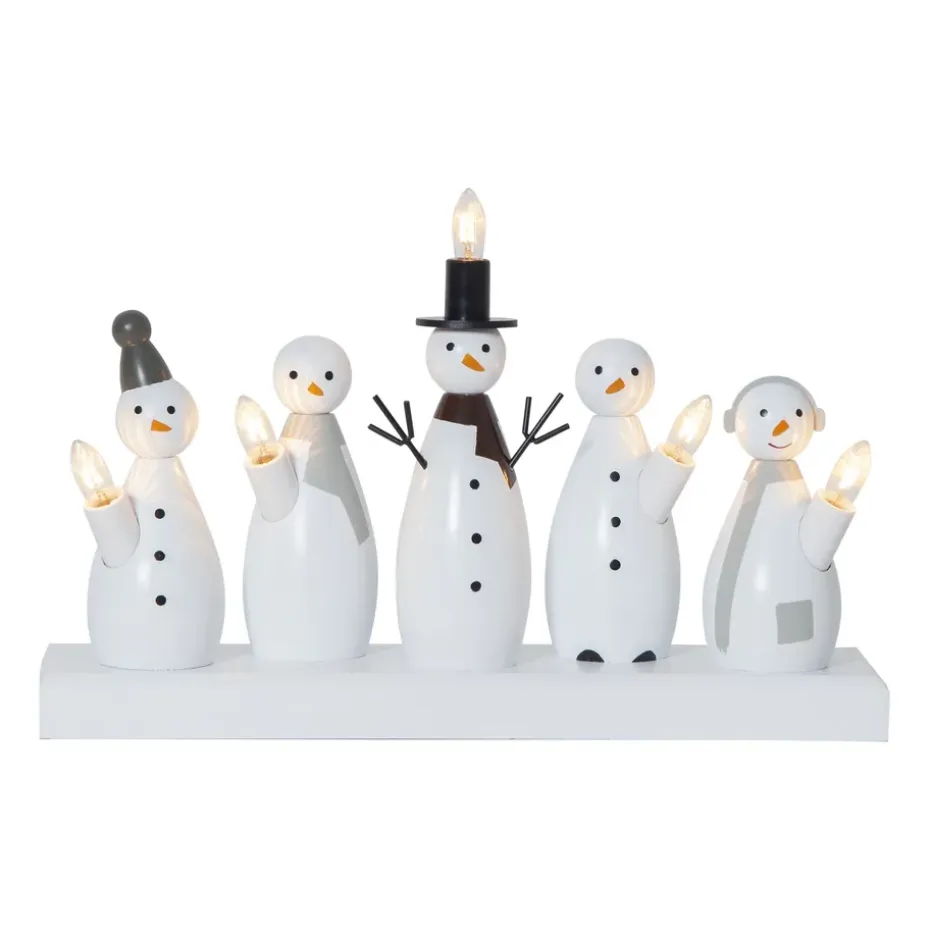 Bougeoir de l'avent Snowman, Blanc