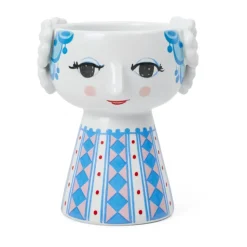 Bougeoir Eva 9,5 cm, Bleu foncé