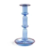 Bougeoir Flare medium, Light blue-red