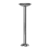 Bougeoir Metal champagne 28 cm, Acier inoxydable