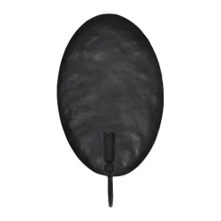 Bougeoir mural Boule avec plaque arrière, Noir