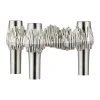 Bougeoir Quist STOFF, Chrome brossé