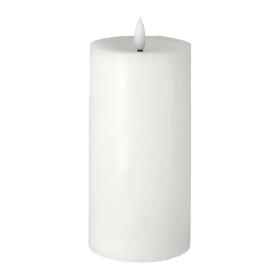 Bougie bloc LED Bright Melt 17,5 cm, Blanc