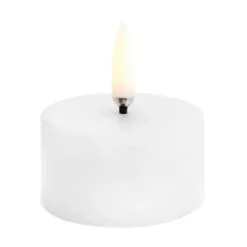 Bougie bloc Uyuni LED blanc Ø5 cm, 2,8 cm