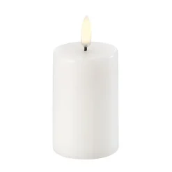 Bougie bloc Uyuni LED blanc Ø5 cm, 7,5 cm