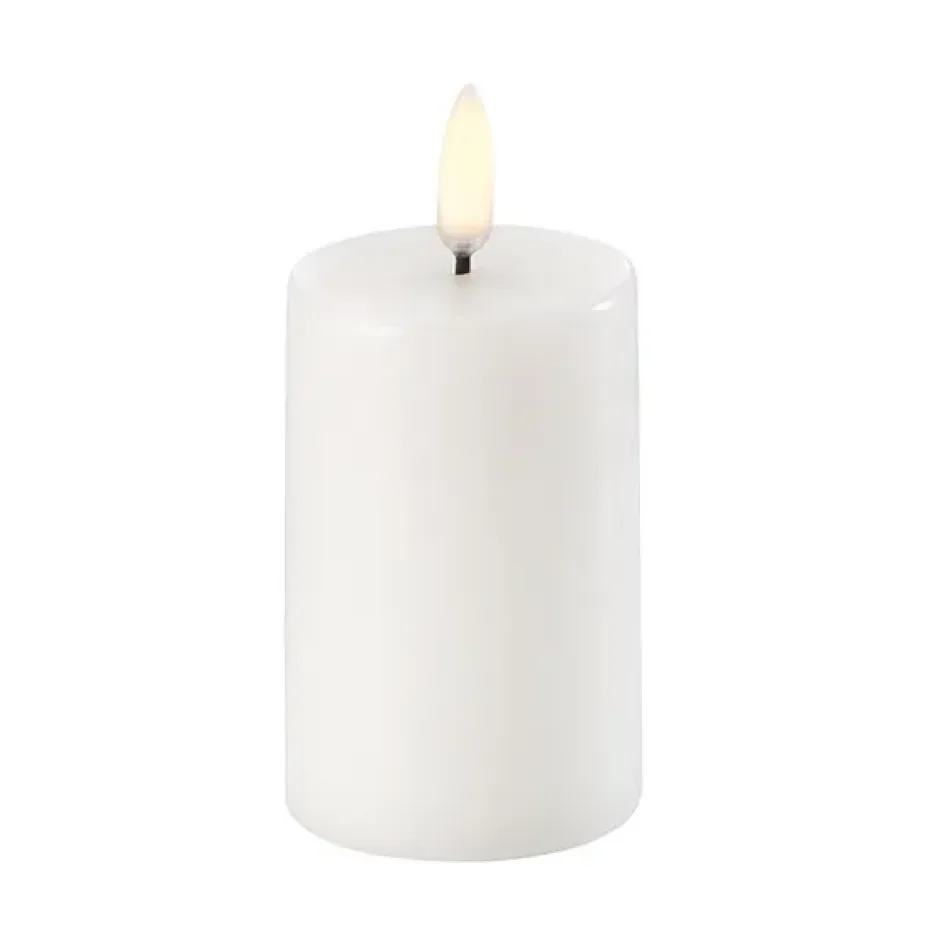 Bougie bloc Uyuni LED blanc Ø5 cm, 7,5 cm