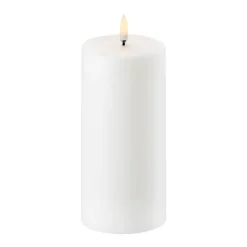Bougie blocUyuni LED blanc Ø7,8 cm, 15,2 cm