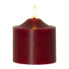 Bougie chauffe-plat LED Flame 9,5 cm, Rouge