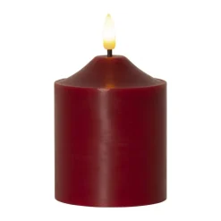 Bougie chauffe-plat LED Flame 12 cm, Rouge